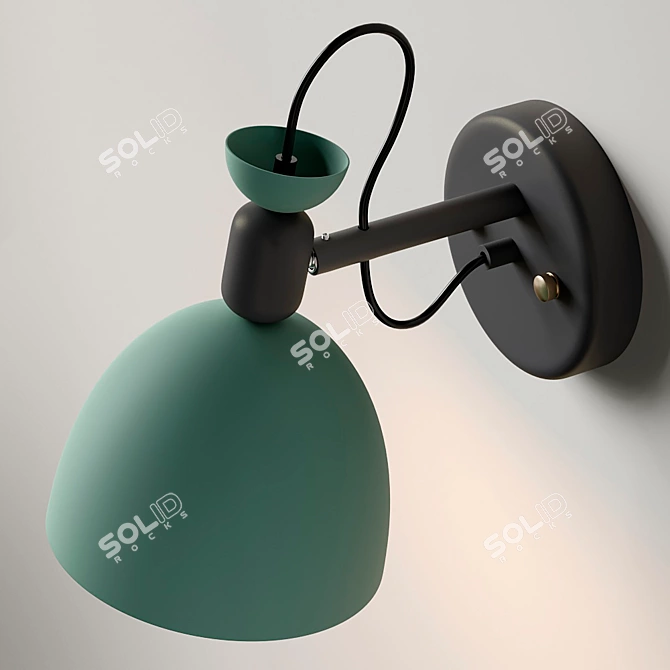 Elegant Tiffani Wall Lamp 3D model image 4