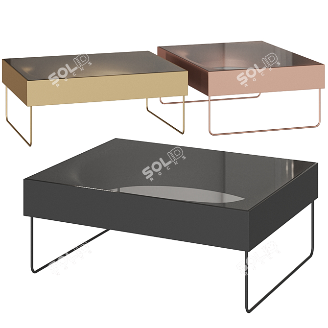 Kristalia Holo Glass Coffee Table 3D model image 2