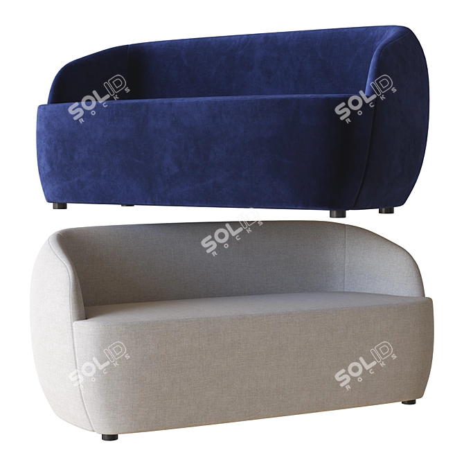 Gorgeous Gwyneth Loveseat: CB2 Delight 3D model image 1