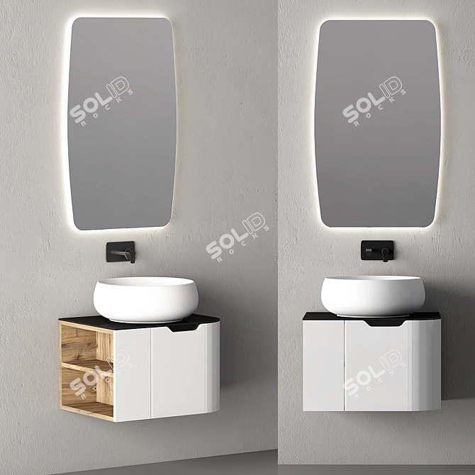 Sleek Bathroom Cabinet | No. 093 3D model image 1