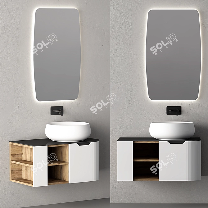 Sleek Bathroom Cabinet | No. 094 3D model image 1