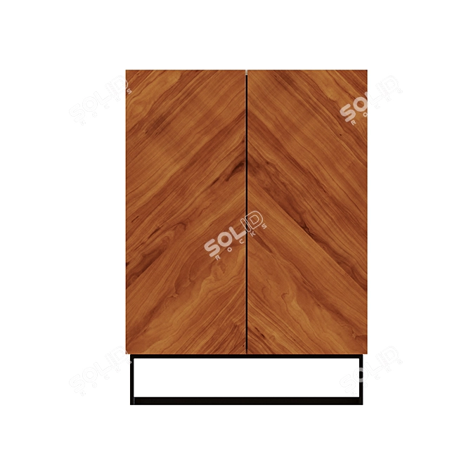 Modern Wood Entryway Cabinet - Suspend II 3D model image 4