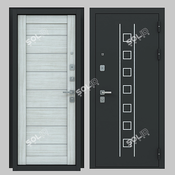 Elegant Prima Fortezza Door 3D model image 1
