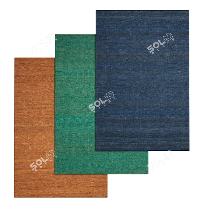 Luxury Carpet Collection: Set of 3 High Quality Textures 3D model image 1