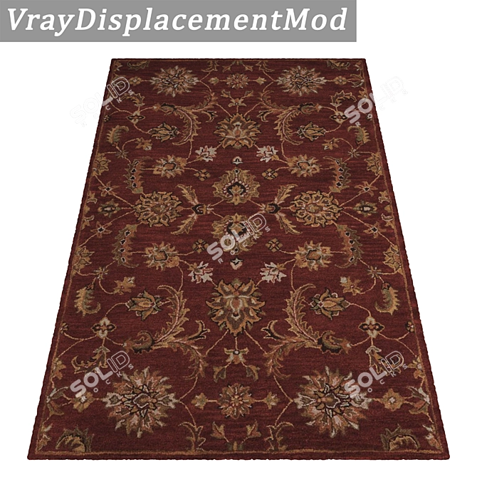 Title: Luxury Fur Rug Set 3D model image 3