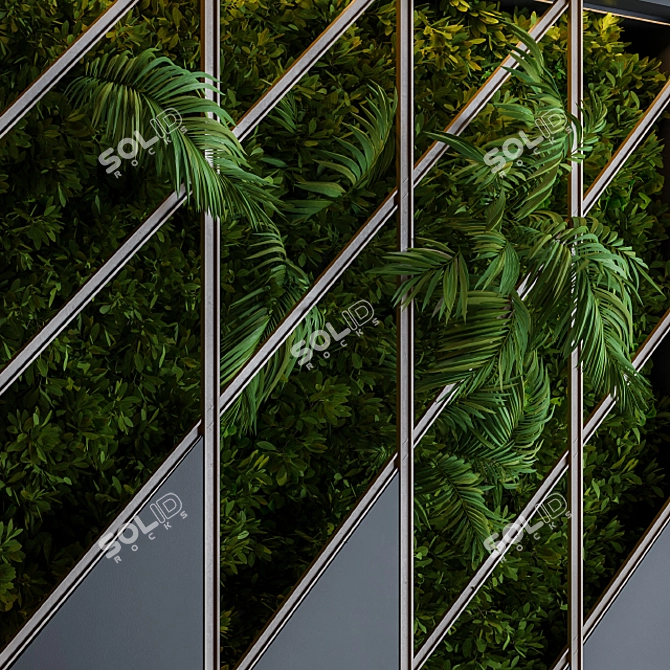 Black Botanical Wall Garden 3D model image 2