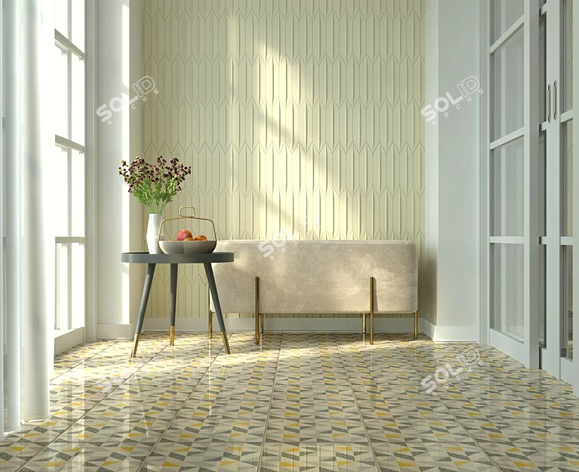 ASHOME 3D Wall Tiles - Versatile Colors 3D model image 3