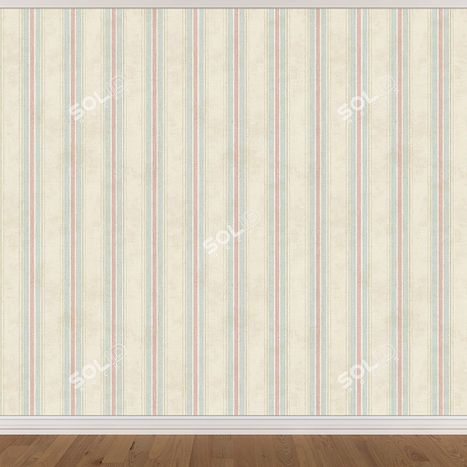 Seamless Wallpaper Set: 3 Textured Designs 3D model image 2