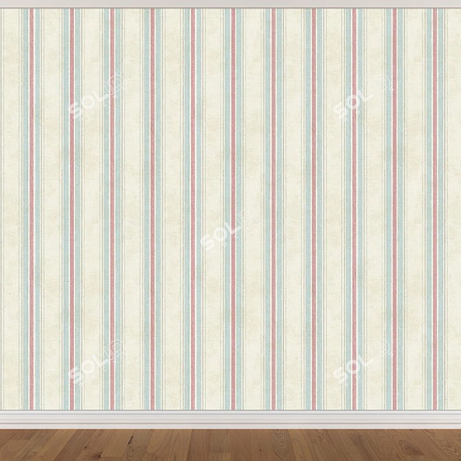 Seamless Wallpaper Set: 3 Textured Designs 3D model image 4