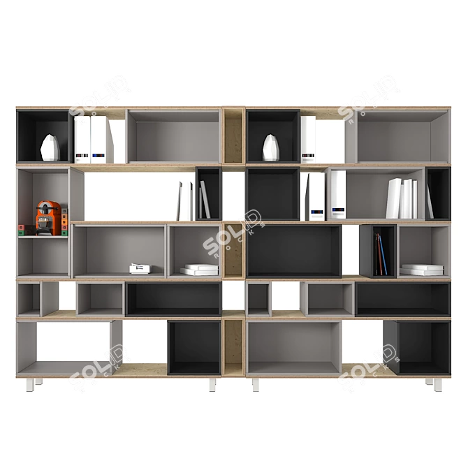 Minimalist Floating Shelf Set 3D model image 2