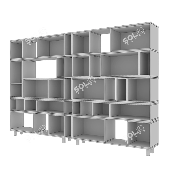 Minimalist Floating Shelf Set 3D model image 4