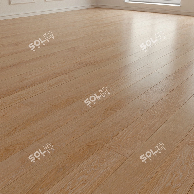 Tango Oak Seashell Laminate Flooring 3D model image 2