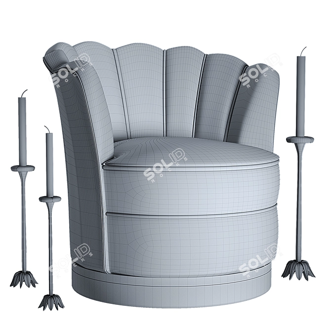 Rustic Mila: Vintage-inspired 3D Furniture 3D model image 3