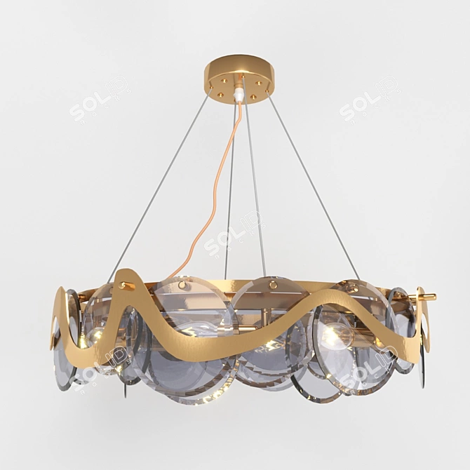 Alessa Black Modern Pendant Light 3D model image 1