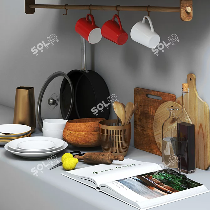 3D Kitchen Set: Vray + Corona | 3ds Max, FBX, OBJ 3D model image 2