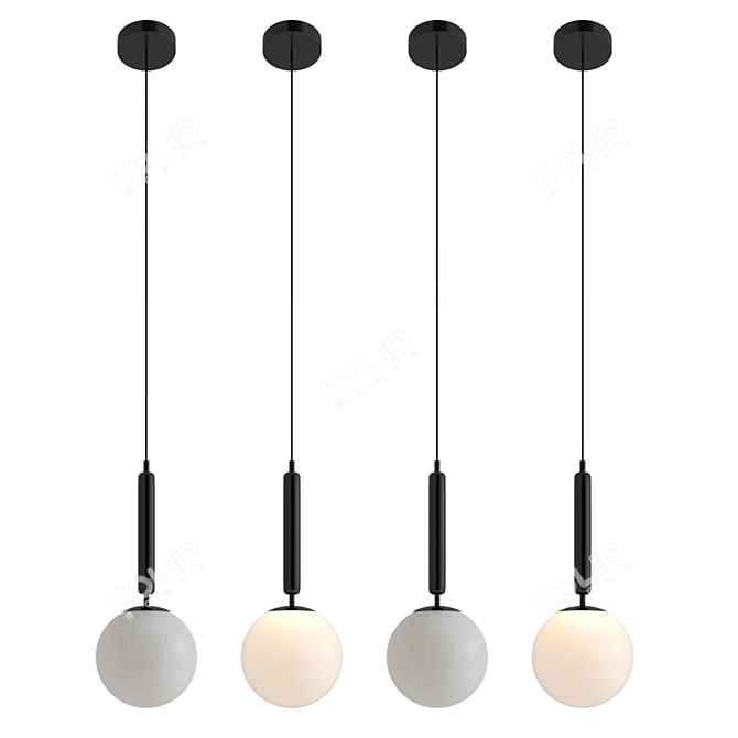 Modern Black Pendant Light- MJ_FARO 3D model image 3