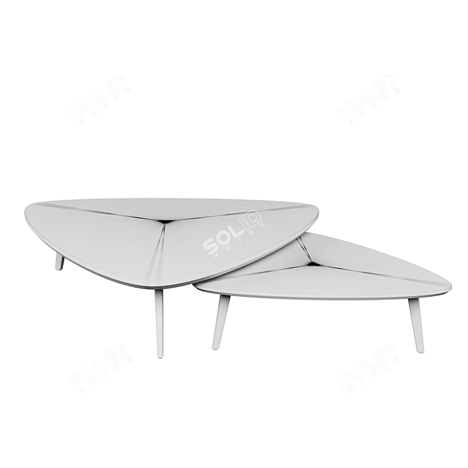 Elegant Eichholtz Lauren Coffee Table Set 3D model image 4