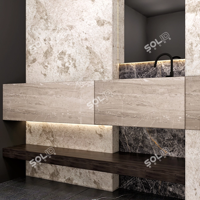 Watermark Collection Bathroom Furniture 3D model image 3