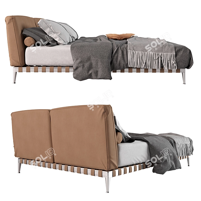 Flexform Bed Gregory: Elegant Design, Superior Comfort 3D model image 2