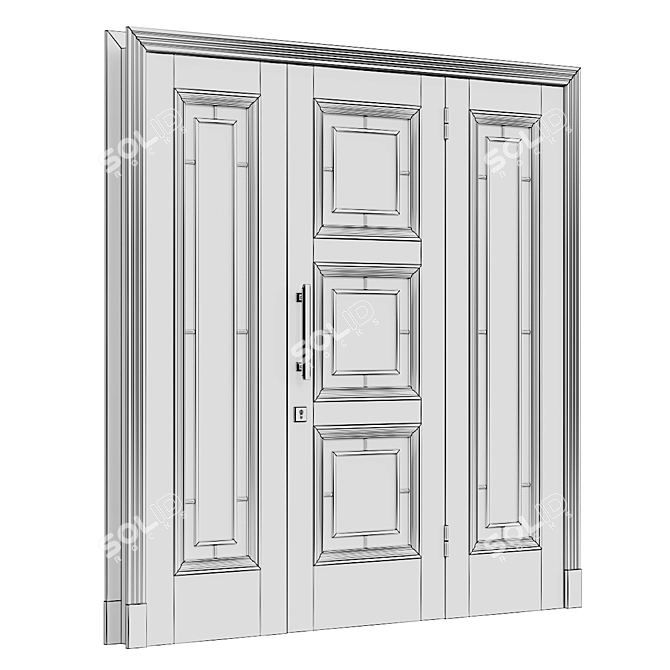 Sleek Door Design (v8) 3D model image 5