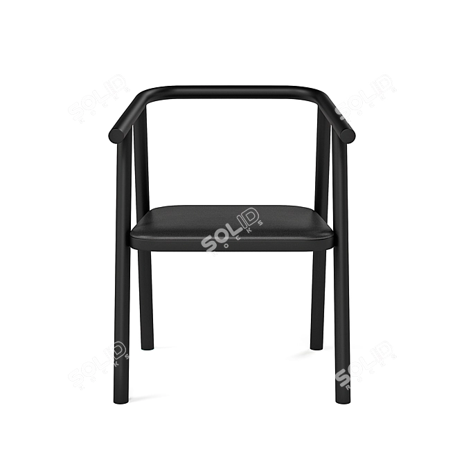 Steel and Leather BB1 Chair 3D model image 2