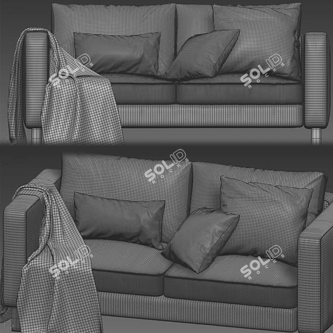 Stylish Karlstad Ikea Sofa 3D model image 3