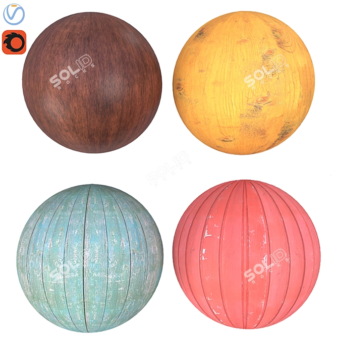 Wooden Material Pack 3D model image 7