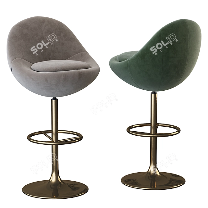 Modern Venus Barstool in Sleek Design 3D model image 2