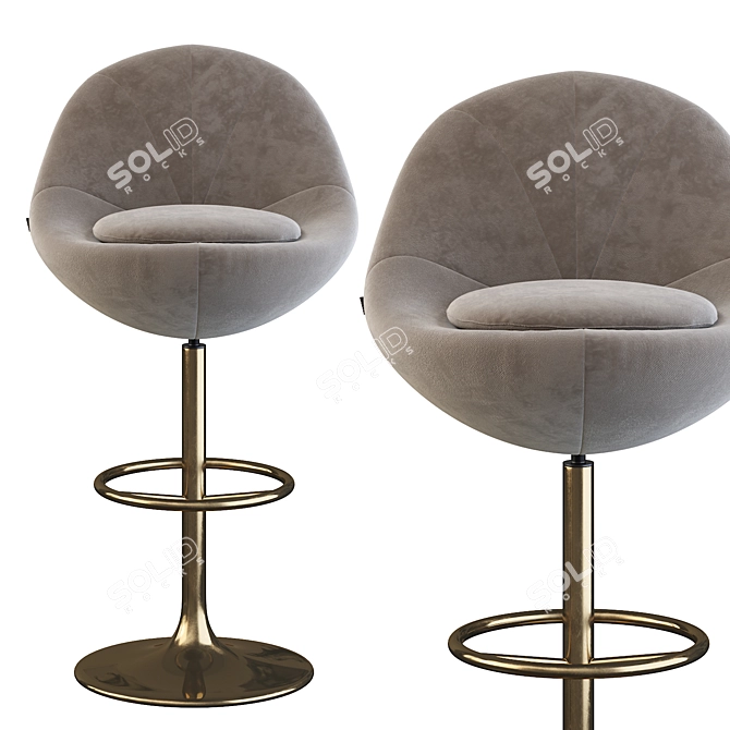 Modern Venus Barstool in Sleek Design 3D model image 3