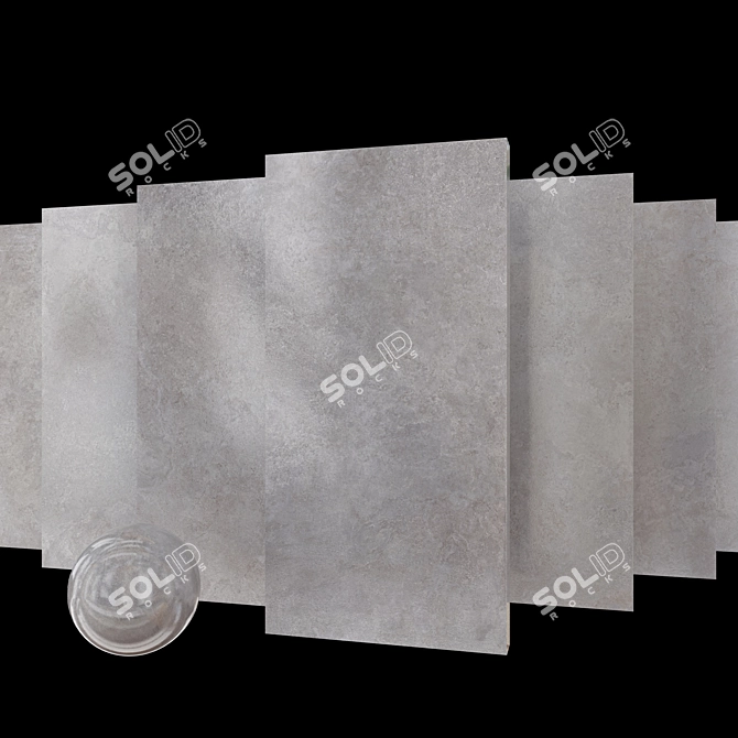 Museum Lava Fog Marble Set: Elegant & Multitextured 3D model image 1