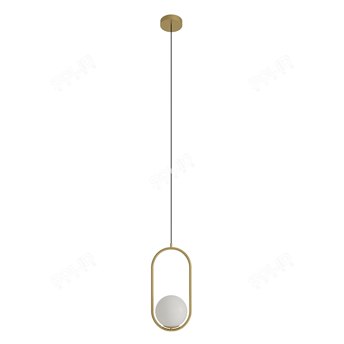 Modern Gold Hanging Pendant Light 3D model image 1