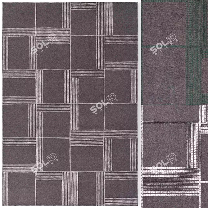 Rice Fields Rug: 2000mm x 3000mm 3D model image 1