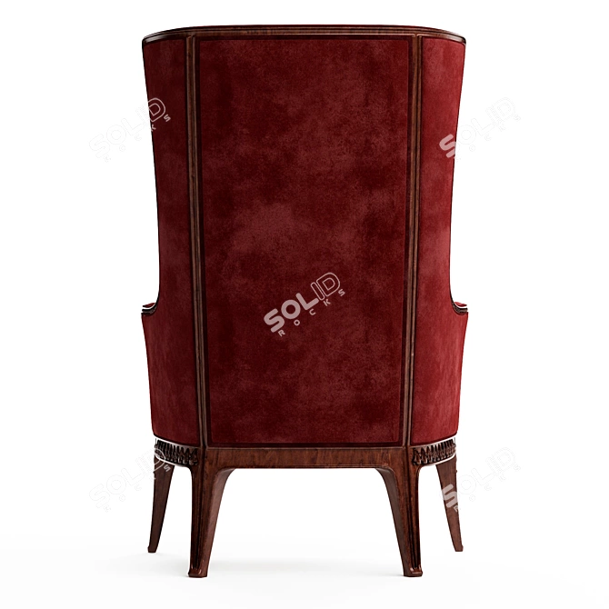 Elegant Aubepine Armchair by Majorelle 3D model image 3