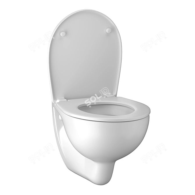 Sleek Wall Mounted Toilet - Kolo Record 3D model image 1