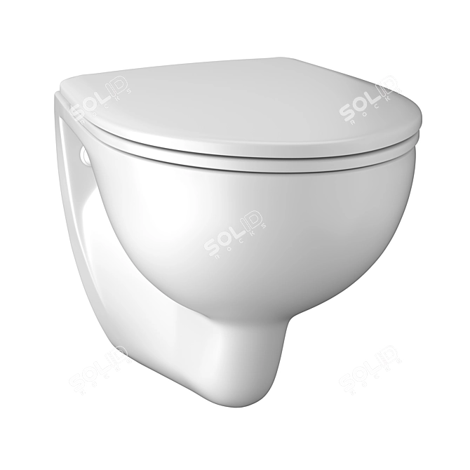 Sleek Wall Mounted Toilet - Kolo Record 3D model image 3