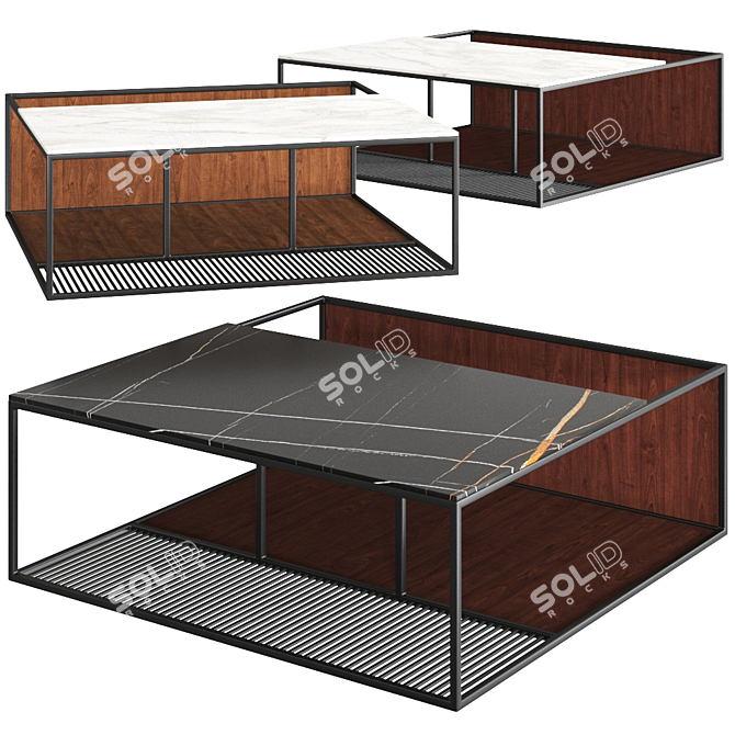 Natuzzi FIL ROUGE Coffee Table 3D model image 1