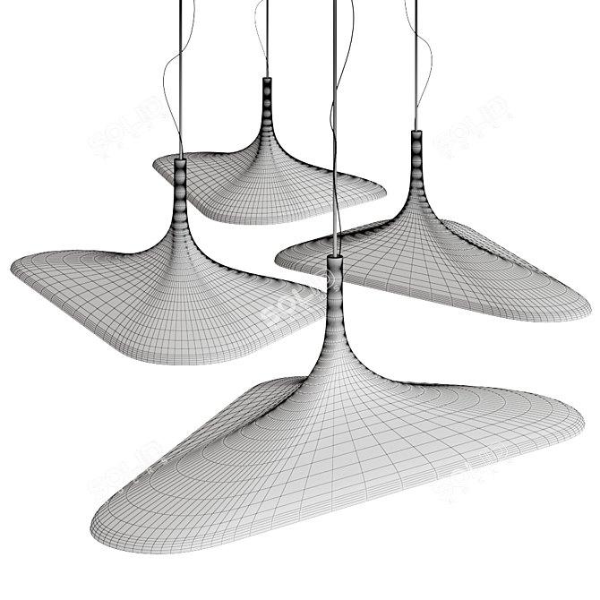 Luceplan Soleil Noir Pendant Lamp 3D model image 4