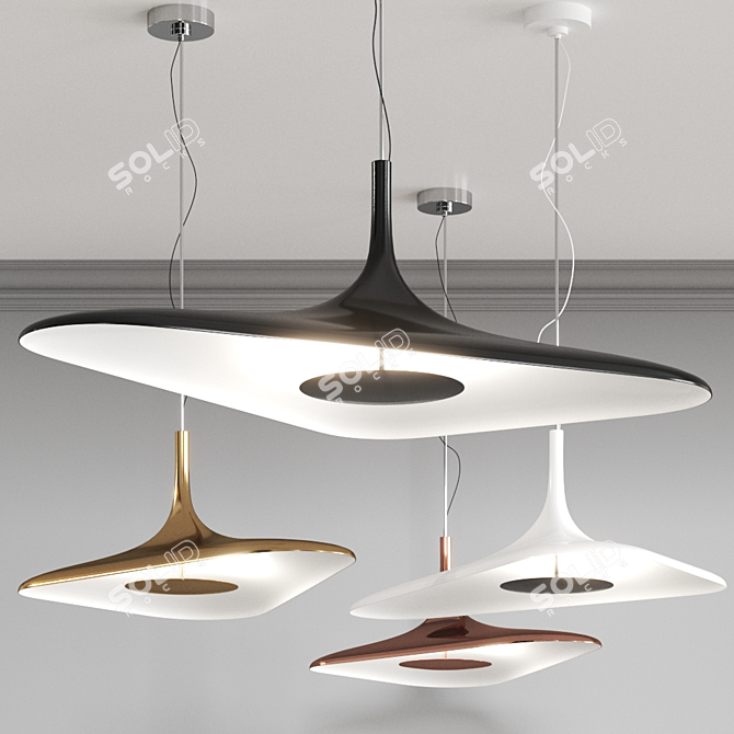 Luceplan Soleil Noir Pendant Lamp 3D model image 5