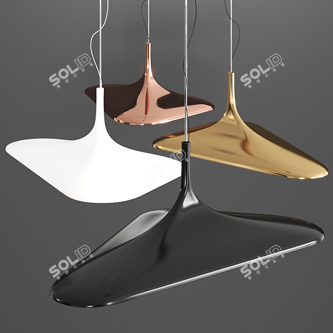 Luceplan Soleil Noir Pendant Lamp 3D model image 6