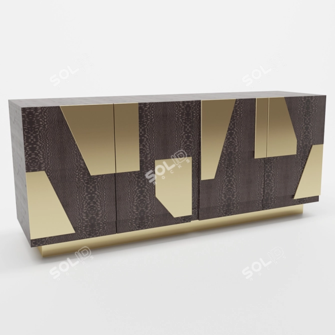 Exquisite Roberto Cavalli Vaal Console 3D model image 1