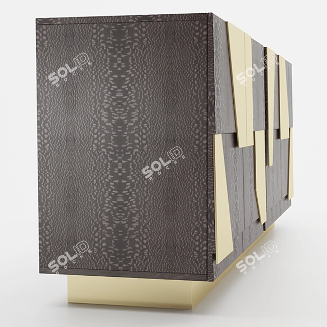 Exquisite Roberto Cavalli Vaal Console 3D model image 3