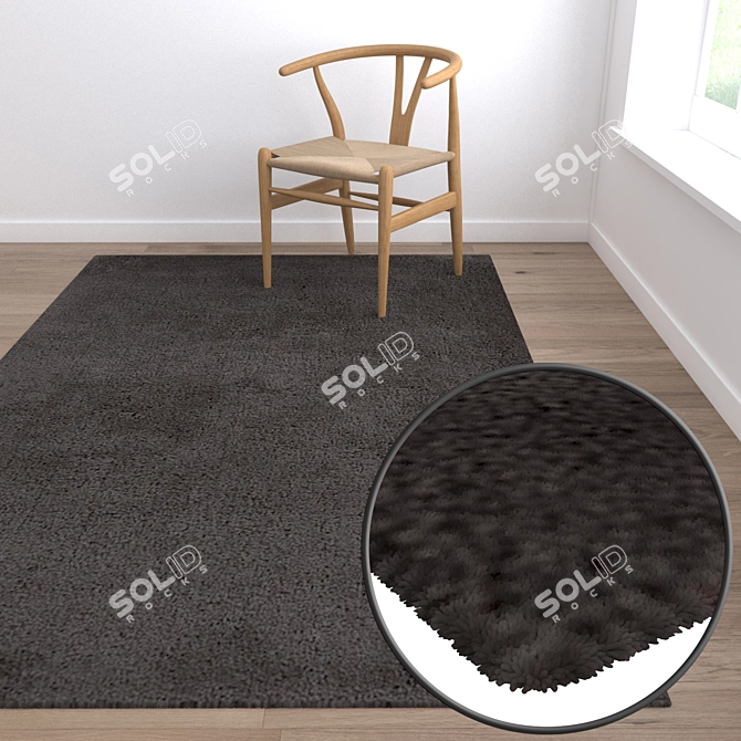 Title: Premium Texture Carpets Set 3D model image 5