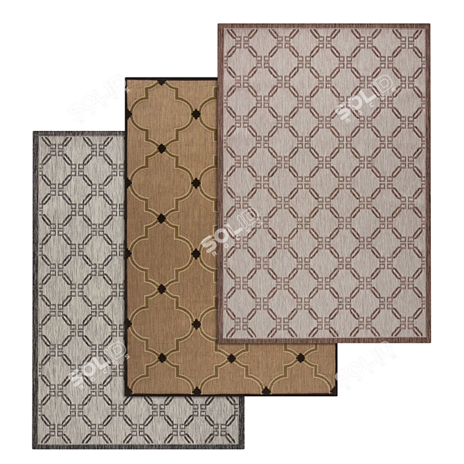 High-Quality Carpets Set 3D model image 1