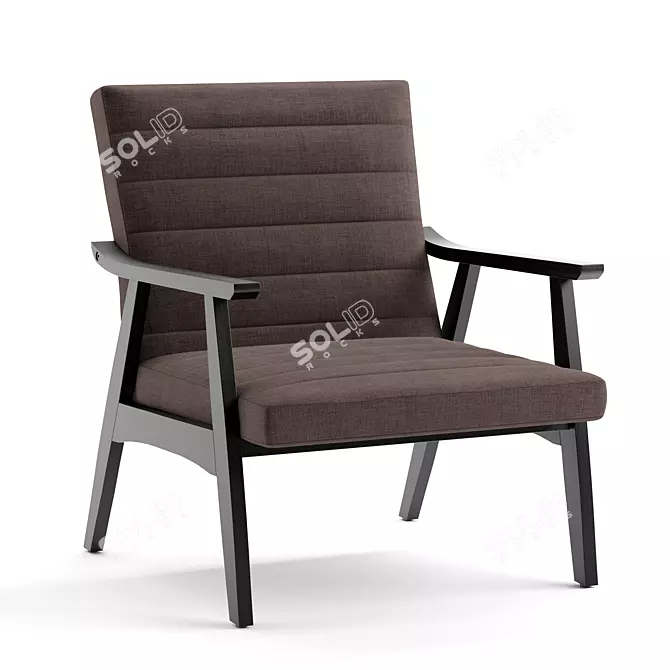 Elegant Contemporary Accent Chair 3D model image 1