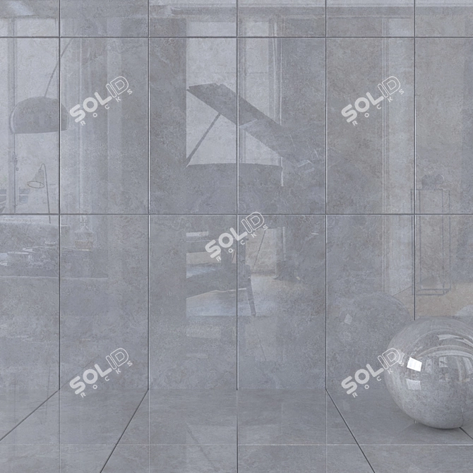 MUSEUM Lava Fog Wall Tiles: Elegant & Versatile 3D model image 1