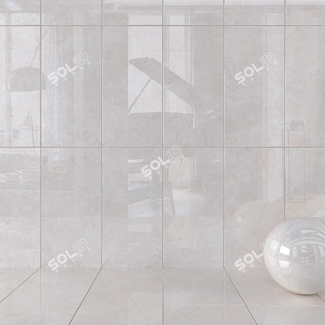 Museum Lava Oat Wall Tiles: 6 HD Textures 3D model image 1