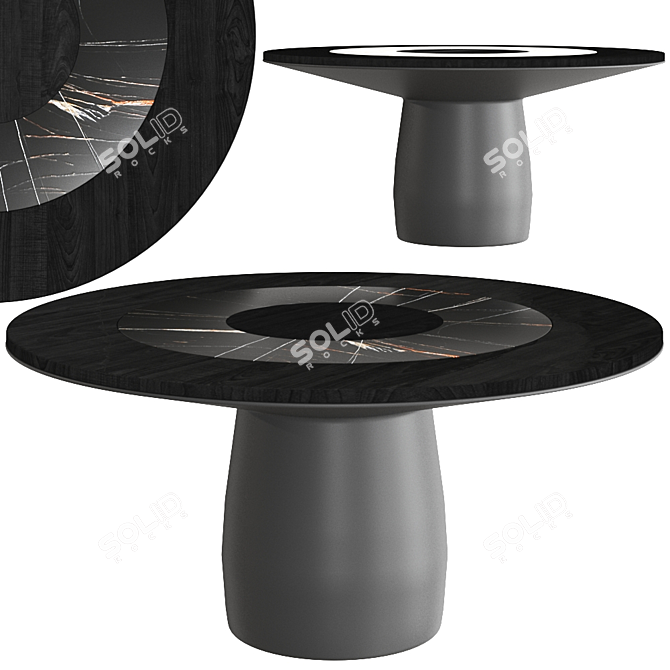 Modern Roundel Table: Italian Design 3D model image 1