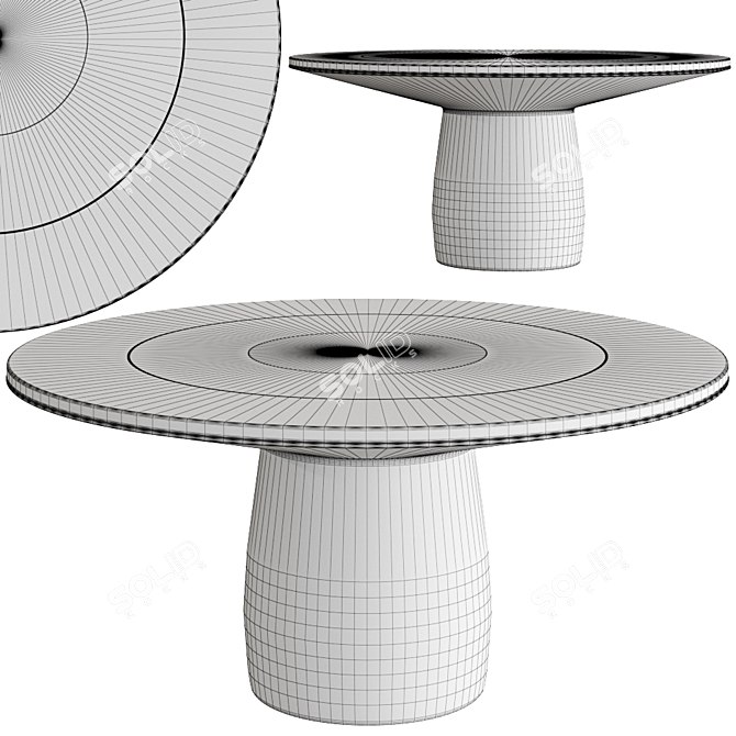 Modern Roundel Table: Italian Design 3D model image 2