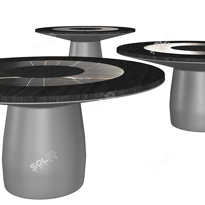 Modern Roundel Table: Italian Design 3D model image 4