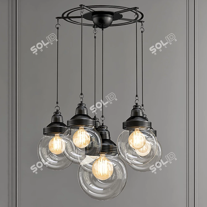 2013 Globe Chandelier: V-Ray Render 3D model image 1